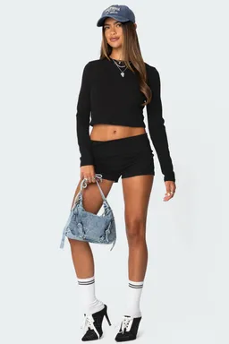 Shorts meg con cintura doblada de Edikted en Shorts para argentina