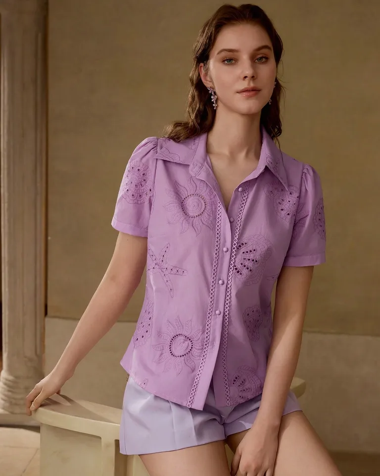 Camisa ojales bordados de Motf en Camisas para argentina