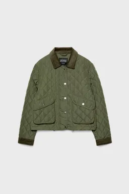 Cazadora acolchada combinada pana de Stradivarius en Chaquetas para argentina