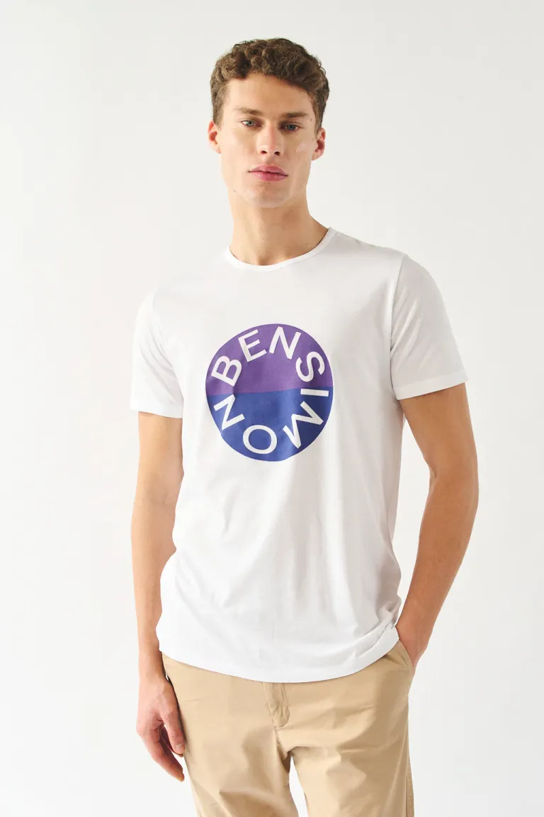 Remera de manga corta con logo estampado para hombre de Bensimon en Remeras y Polos para argentina