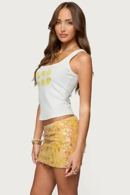 Musculosa rib algodón lemon drop de Edikted en Tops para argentina