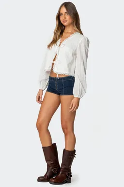 Top algodón encaje lesley de Edikted en Blusas para argentina