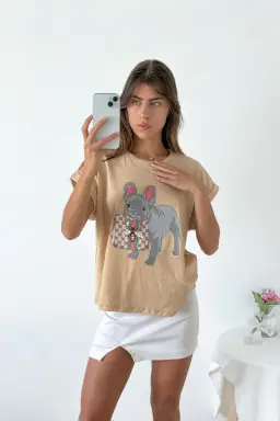 Remera amplia manga rebatible bulldog de Benka en Remeras para argentina