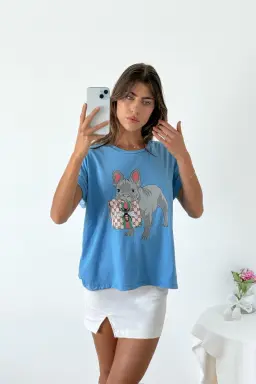 Remera amplia manga rebatible bulldog de Benka en Remeras para argentina