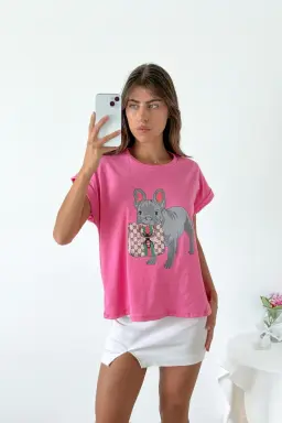 Remera amplia manga rebatible bulldog de Benka en Remeras para argentina