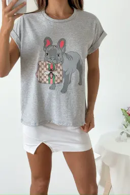 Remera amplia manga rebatible bulldog de Benka en Remeras para argentina