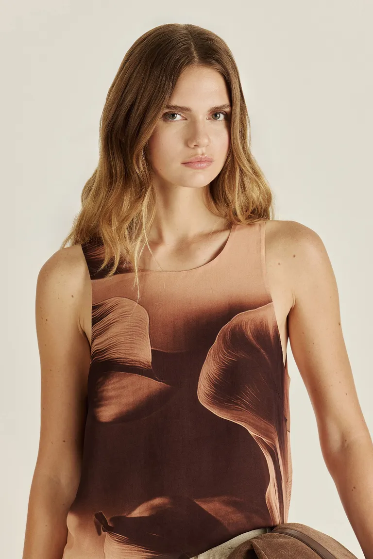 Top caly estampado en gasa para mujer - Diseño de temporada y ajuste perfecto de Tucci en Tops para argentina