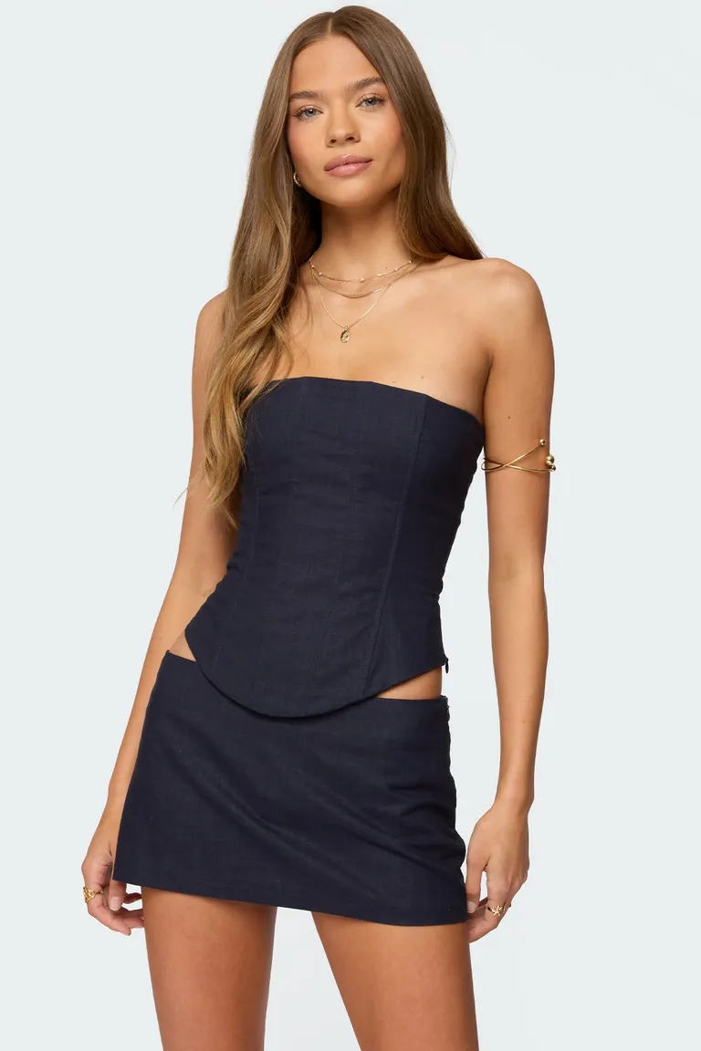 Corset rebel efecto lino de Edikted en Tops para argentina