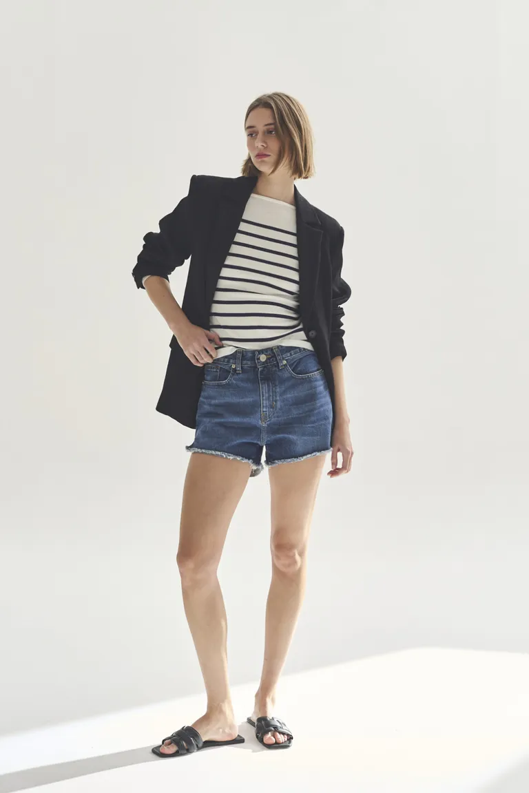 Sweater a rayas de diseño elegante y versátil para mujer de Akiabara en Buzos y Sweaters para argentina