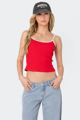 Musculosa rib contraste franky de Edikted en Tops para argentina