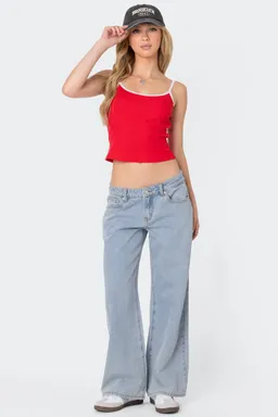 Musculosa rib contraste franky de Edikted en Tops para argentina