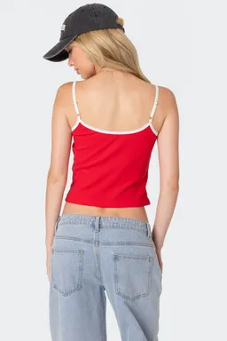 Musculosa rib contraste franky de Edikted en Tops para argentina