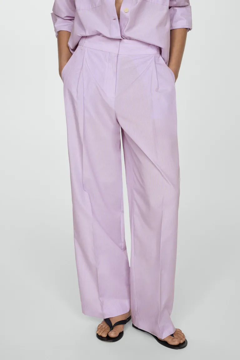 Pantalón wideleg rayas de Mango en Pantalones para argentina