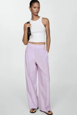 Pantalón wideleg rayas de Mango en Pantalones para argentina