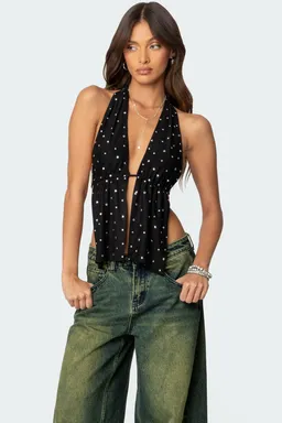 Top halter espalda descubierta tachas de Edikted en Tops para argentina