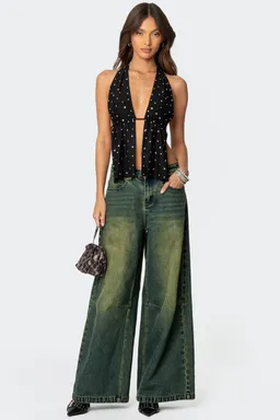 Top halter espalda descubierta tachas de Edikted en Tops para argentina
