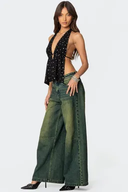 Top halter espalda descubierta tachas de Edikted en Tops para argentina