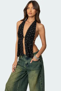 Top halter espalda descubierta tachas de Edikted en Tops para argentina
