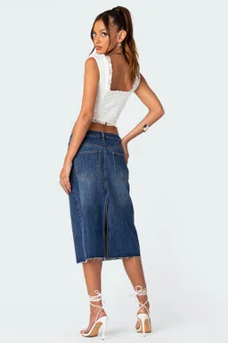 Falda midi denim mirah de Edikted en Faldas para argentina
