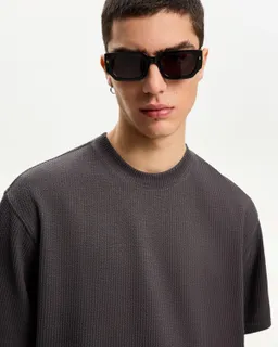 Remera manga corta seersucker de Bershka en Remeras y Polos para argentina