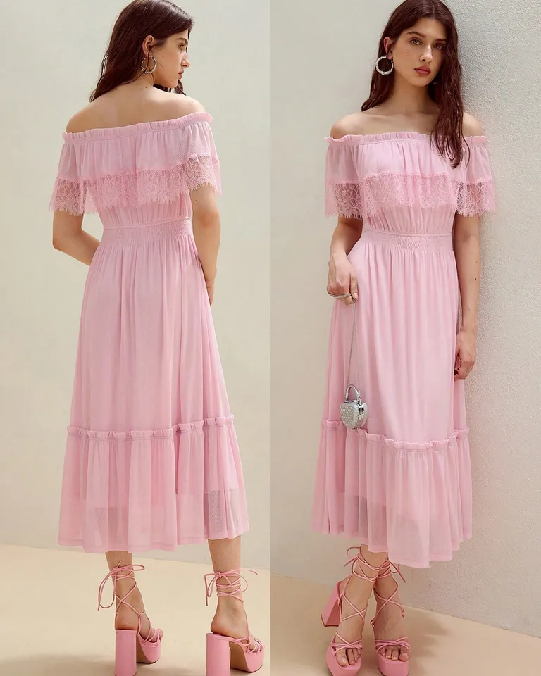 Vestido con volantes encaje de Motf en Vestidos para argentina