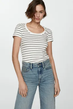 Remera rayas estampada de Mango en Remeras para argentina