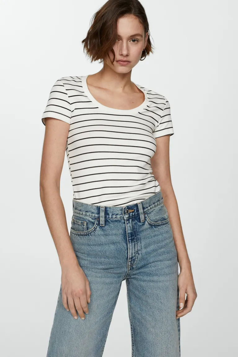 Remera rayas estampada de Mango en Remeras para argentina