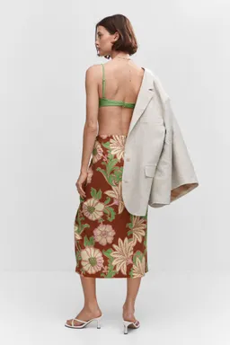 Falda estampada con nudo de Mango en Faldas para argentina