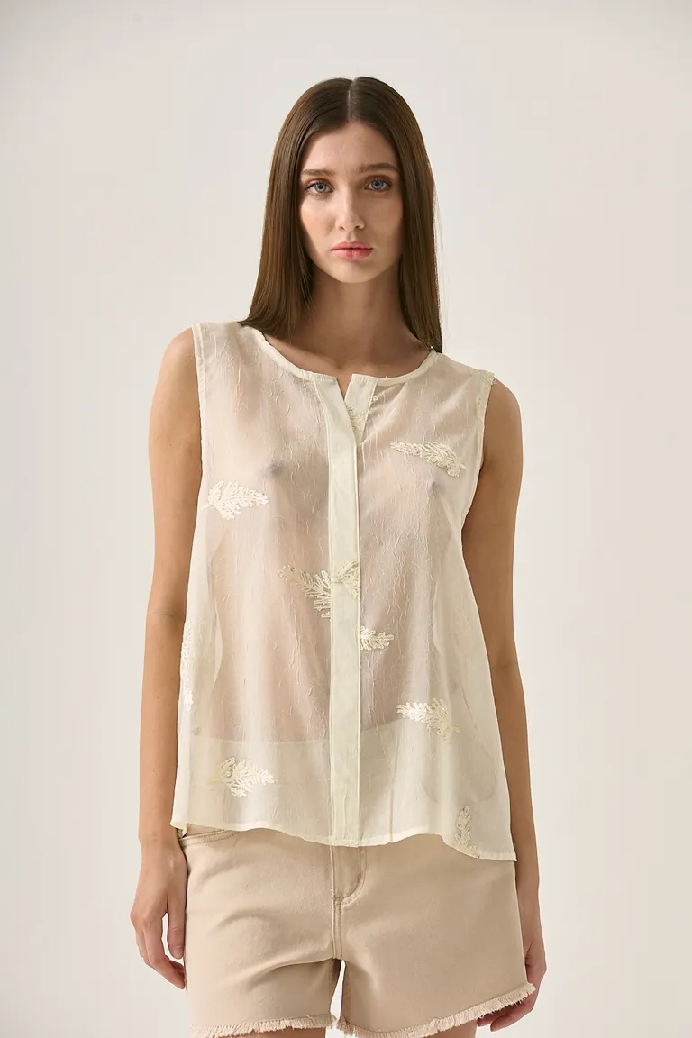 Blusa sin mangas de corte recto y diseño clásico para mujer de Sweet en Blusas para argentina