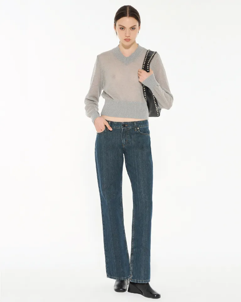 Jeans rectos de diseño exclusivo con lavado verde azulado para un estilo casual y elegante de Ay Not Dead en Pantalones para argentina
