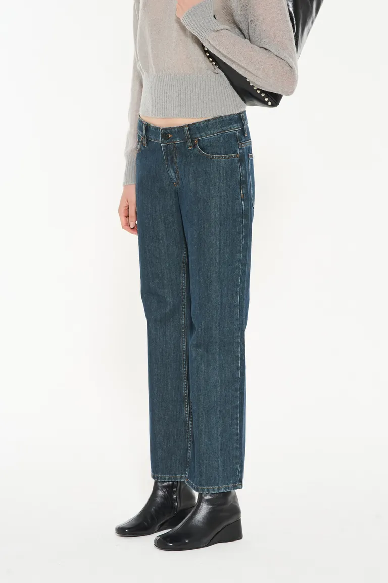 Jeans rectos de diseño exclusivo con lavado verde azulado para un estilo casual y elegante de Ay Not Dead en Pantalones para argentina