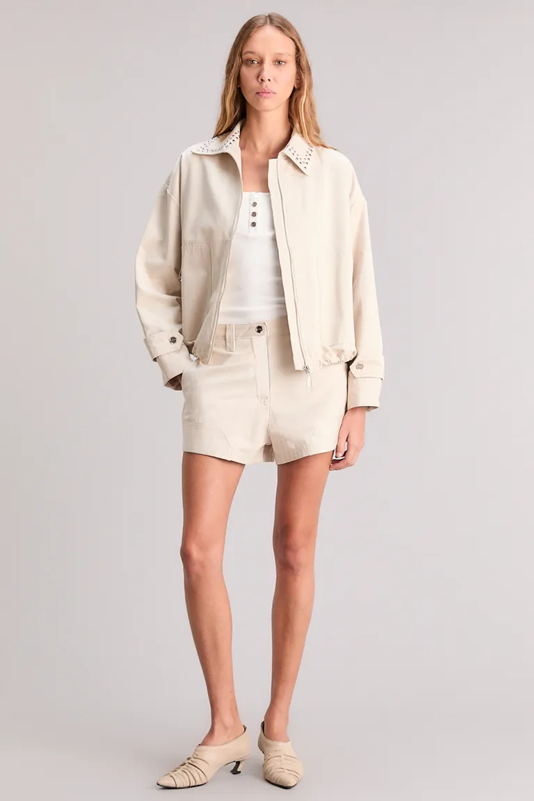 Short auténtico de tiro medio en tejido pesado con detalles decorativos de Kosiuko en Shorts para argentina