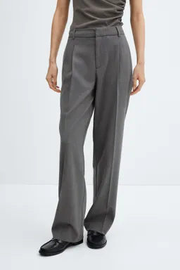 Pantalón jaspeado recto de Mango en Pantalones para argentina