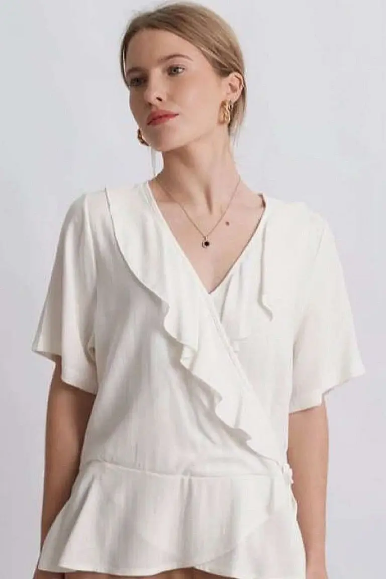 Blusa Volado Cruzada de Hesed en Blusas para argentina