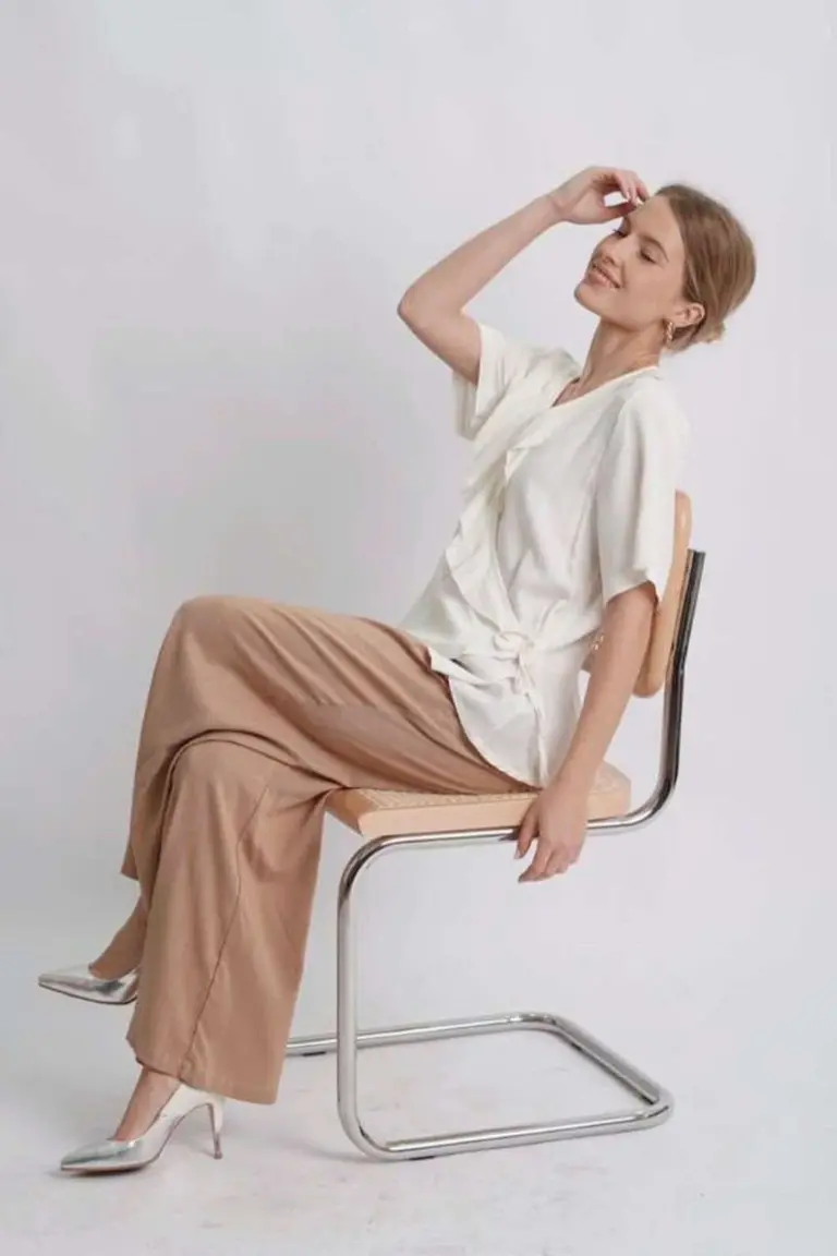 Blusa Volado Cruzada de Hesed en Blusas para argentina