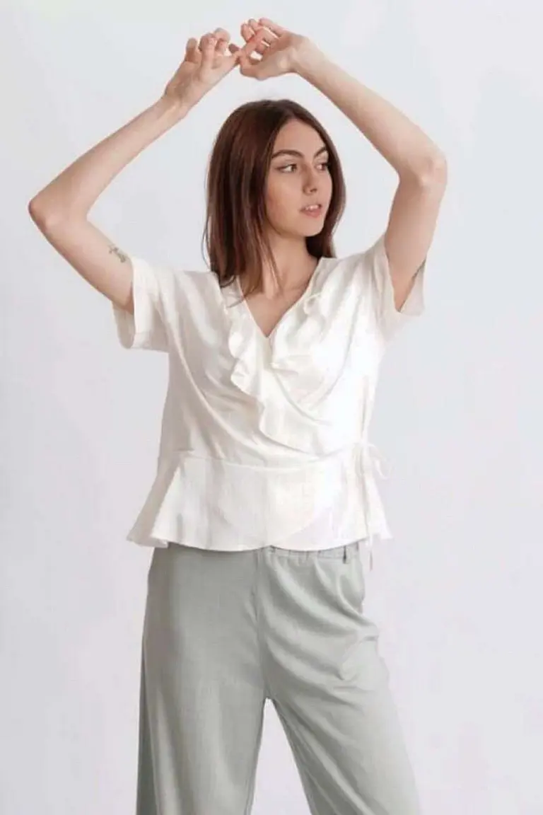 Blusa Volado Cruzada de Hesed en Blusas para argentina