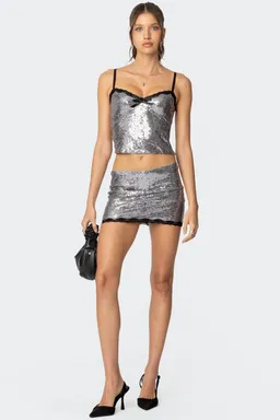 Musculosa lentejuelas revel encaje de Edikted en Tops para argentina