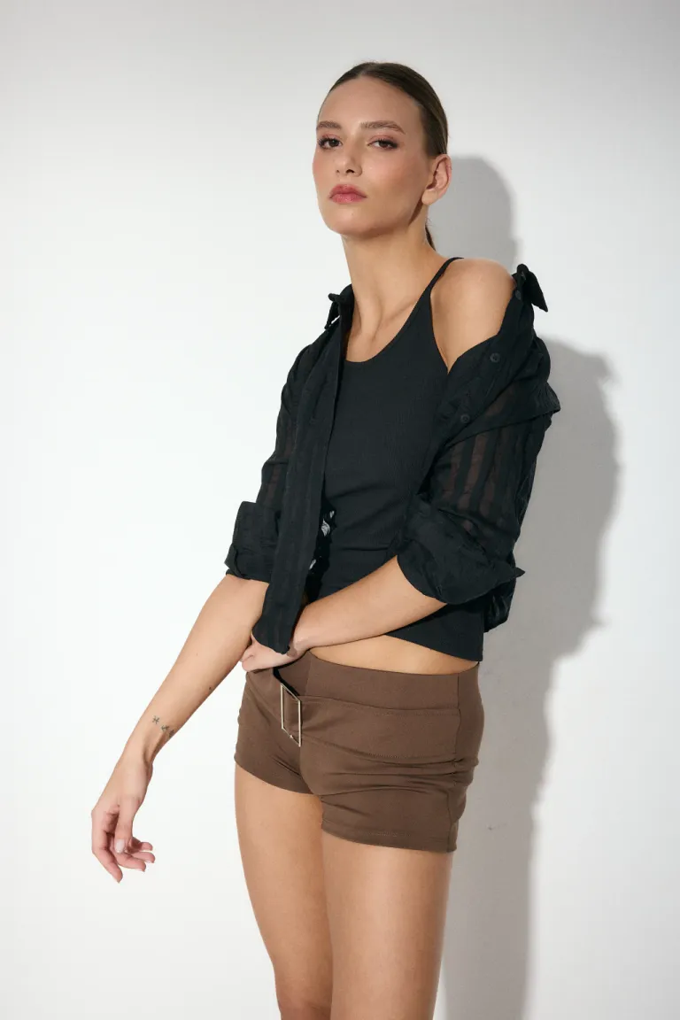 Camisa de manga larga en tejido de gasa rayada para mujer de Audaz en Camisas para argentina