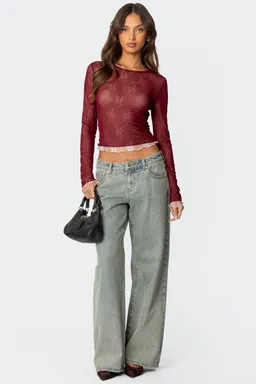 Top transparente cuello redondo de Edikted en Tops para argentina