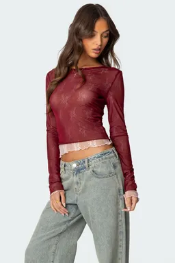 Top transparente cuello redondo de Edikted en Tops para argentina