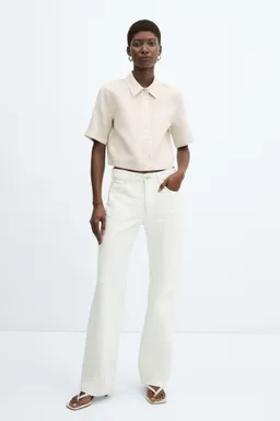 Camisa manga corta lino de Mango en Camisas para argentina