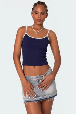 Musculosa rib contraste franky de Edikted en Tops para argentina