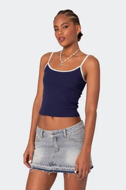 Musculosa rib contraste franky de Edikted en Tops para argentina