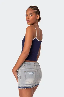 Musculosa rib contraste franky de Edikted en Tops para argentina