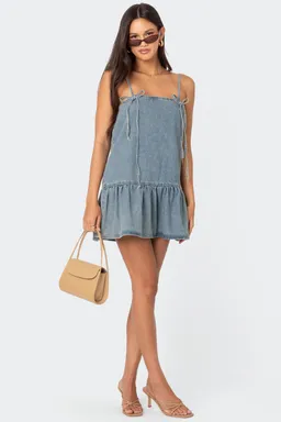 Mini vestido denim dylan de Edikted en Vestidos para argentina