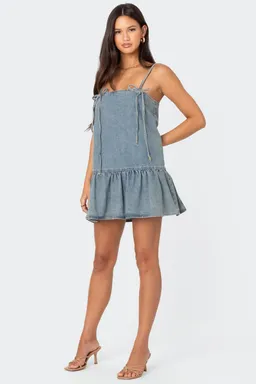 Mini vestido denim dylan de Edikted en Vestidos para argentina