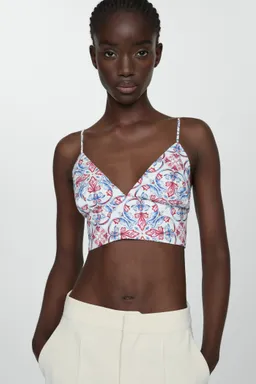 Top crop estampado de Mango en Swimwear y Beachwear para argentina
