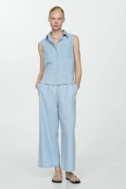 Pantalón algodón fluido de Mango en Pantalones para argentina