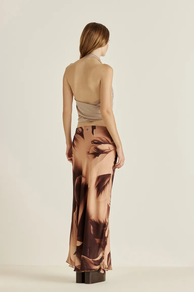 Falda larga de gasa con estampado icónico y silueta adaptable de Tucci en Faldas para argentina