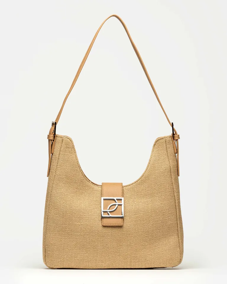 Cartera al Hombro Signature en Canvas - Diseño Exclusivo y Acabado Metálico de Prüne en Bolsos y Carteras para argentina